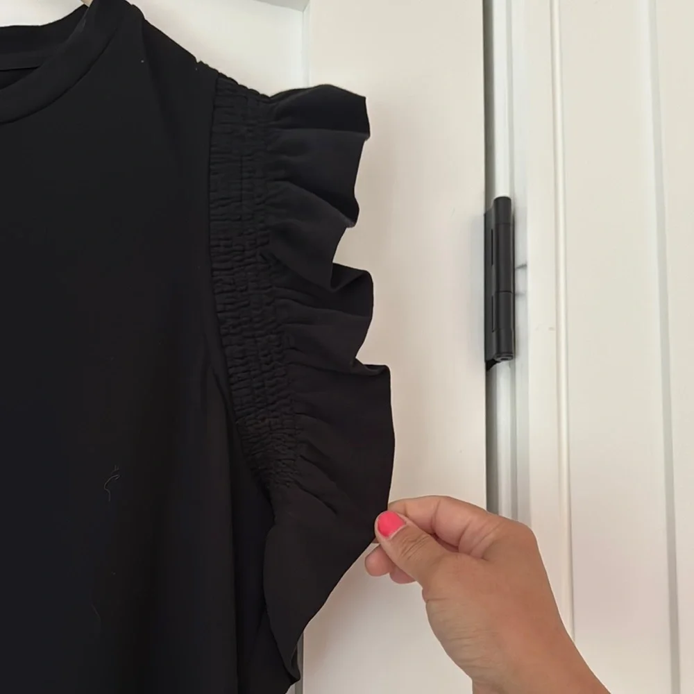 English Factory Black Ruffle Sleeve Dress - Picture 4 of 8